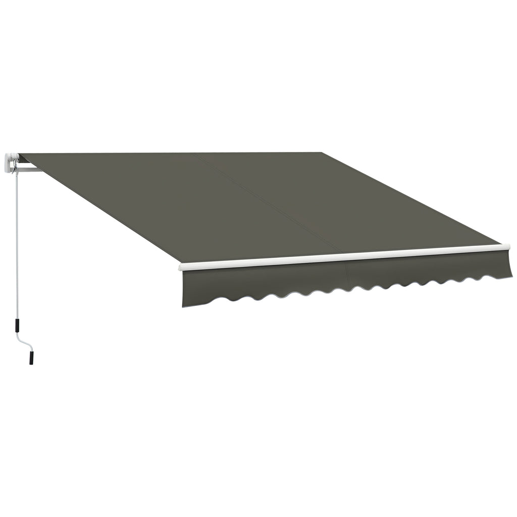 Outdoor Awning with Crank Arms, 350x250 cm, Grey