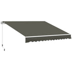 Outdoor Awning with Crank Arms, 350x250 cm, Grey