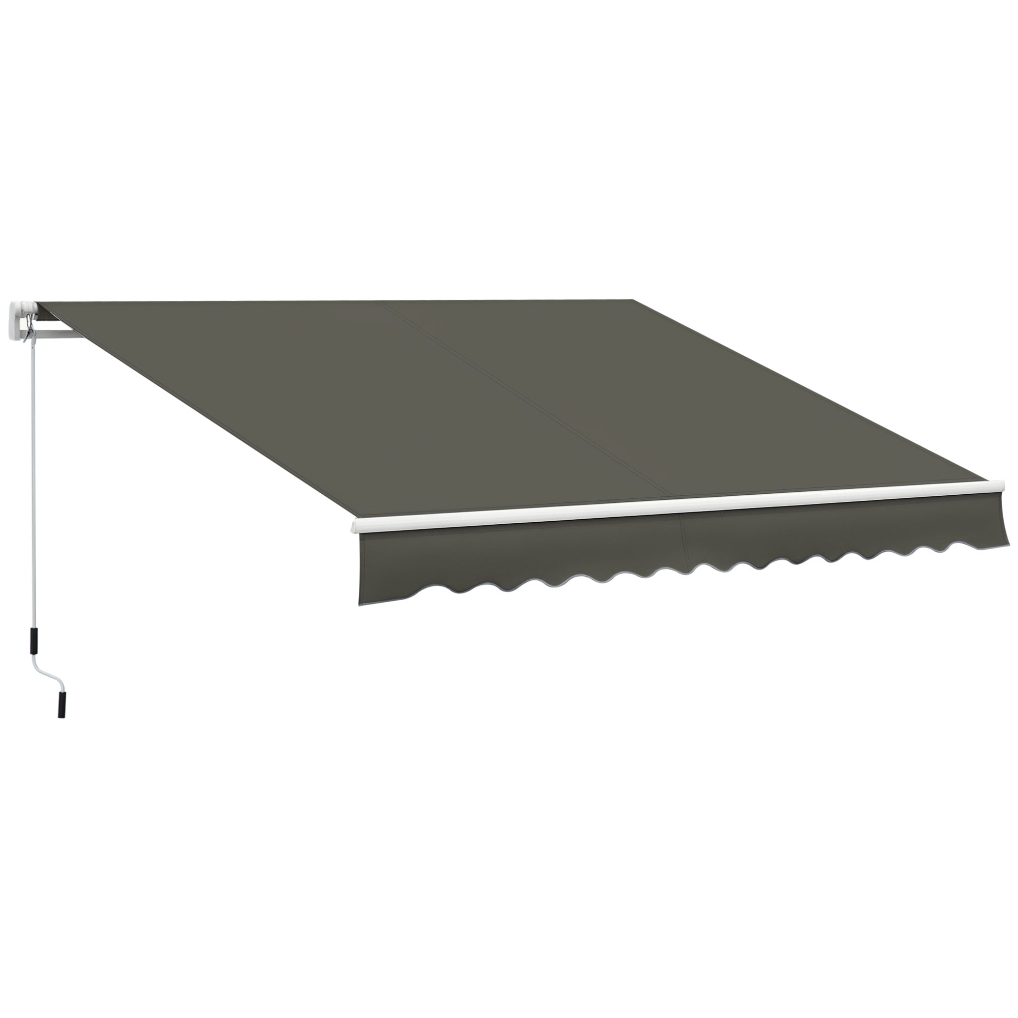 Outdoor Awning with Crank Arms, 350x250 cm, Grey