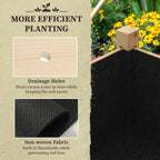 Outsunny raised vegetable garden with 2 drainage holes and bag in non -woven fabric, in fir wood, 115x55x80 cm - Borgè
