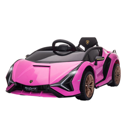 HOMCOM Electric Car for Children 3-5 Years Lamborghini 12V with Remote Control and Speed ??3-5km/h, Pink - Borgè