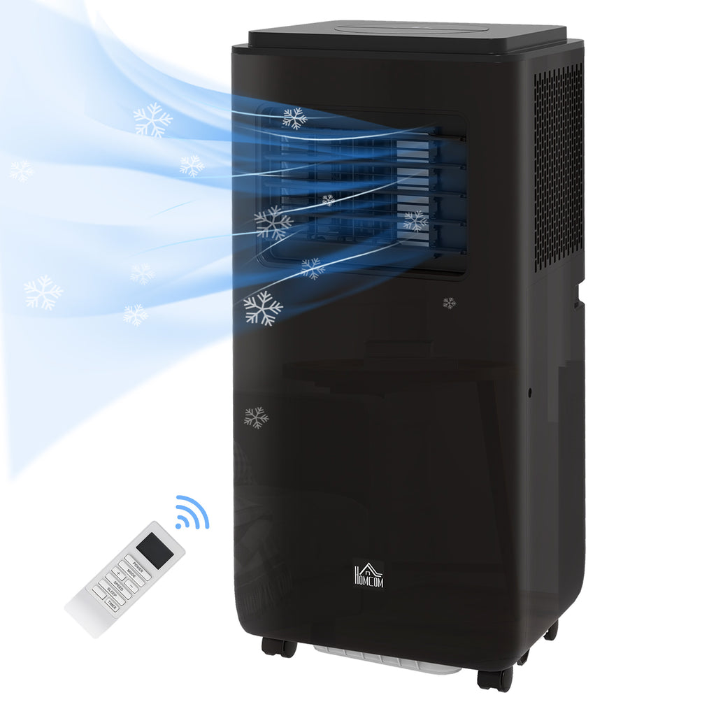 HOMCOM Portable Air Conditioner 950W with 5 Modes and 3 Speeds, in ABS Plastic and Steel, 33x28x70.4 cm, Black - Borgè