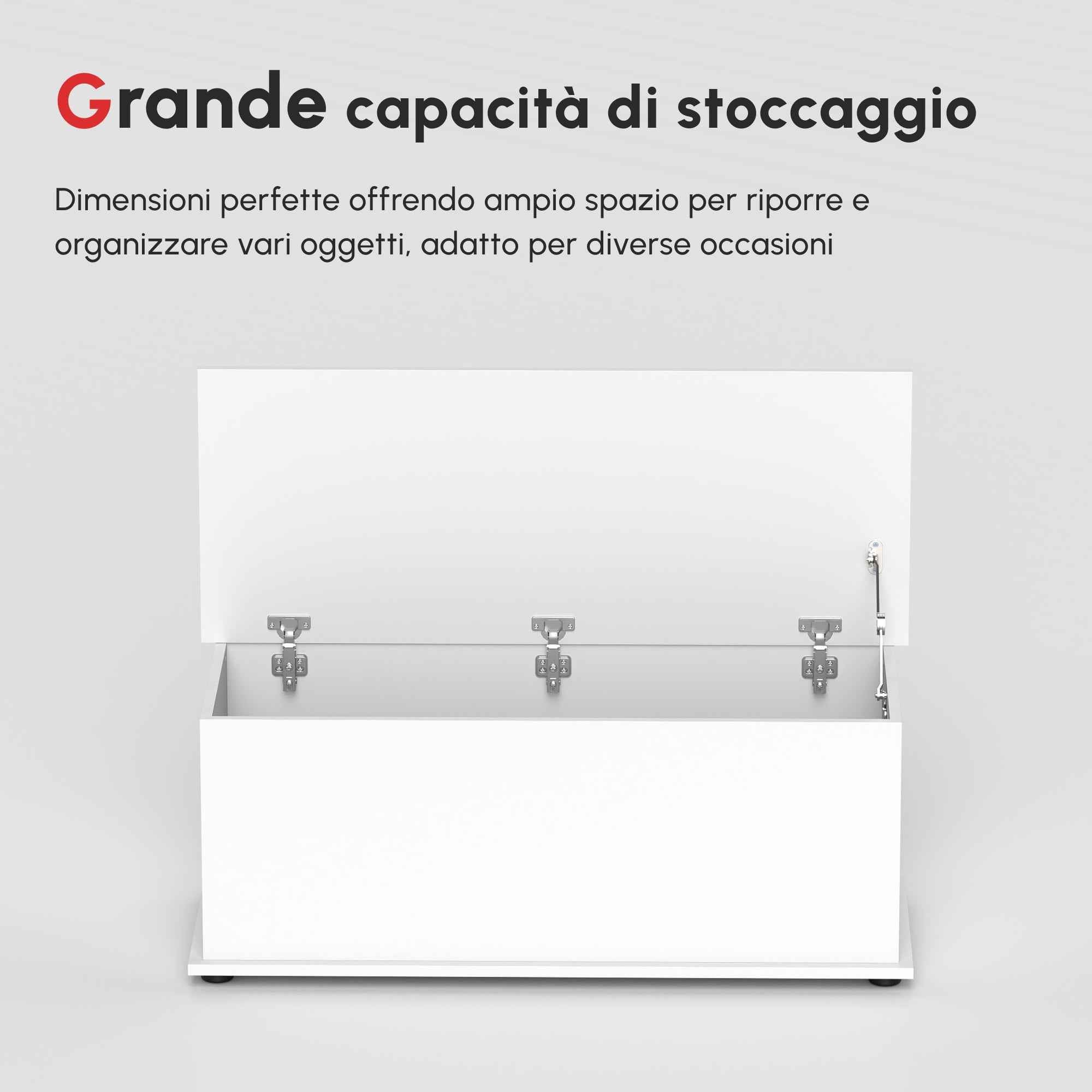 HOMCOM Multipurpose Chipboard Storage Bench with Opening Lid, for Bedroom and Entrance, 100x40x40cm, White