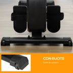 Folding Magnetic Rowing Machine for Home Training, 8-Level Adjustable Flywheel and LCD Monitor, 185x58x57cm, Black - Borge' Group Limited