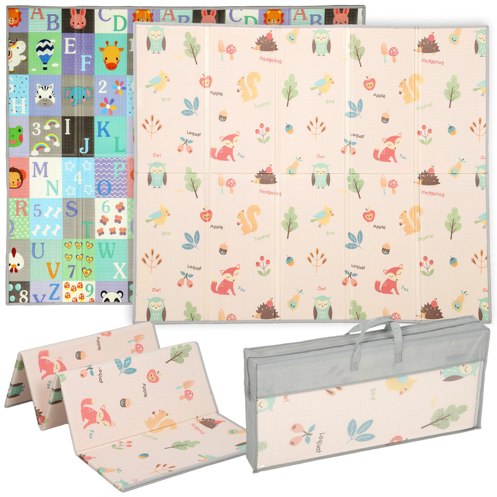 Children's Rug 0-3 Years Old with Numbers and Letters and Waterproof Surface, in Multicolored XPE, 176.5x148x1 cm
