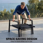 Outsunny 5-Position Reclining Deck Chair with Retractable Footrest, Ideal for Garden