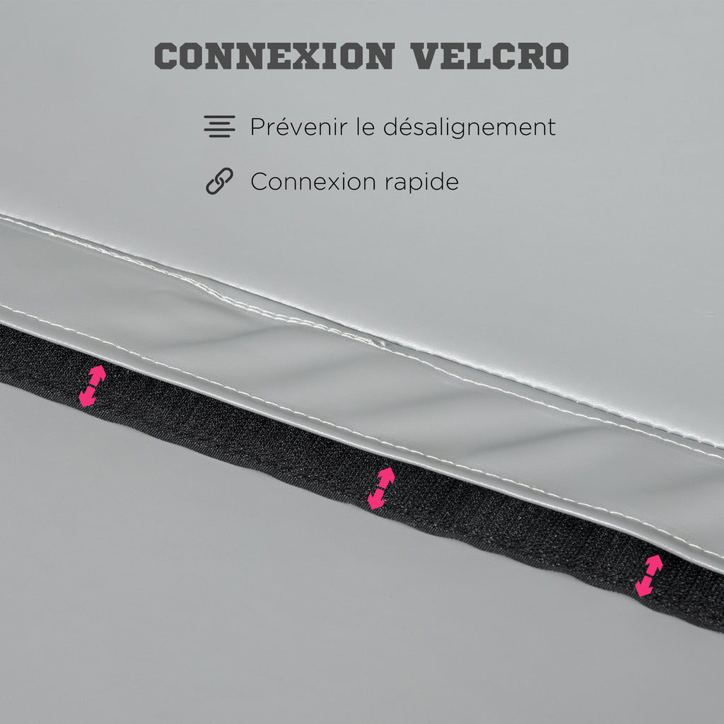 HOMCOM Non-Slip Foldable Pole Dance Mat in EPE Foam and PVC, Ø150x5cm, Grey