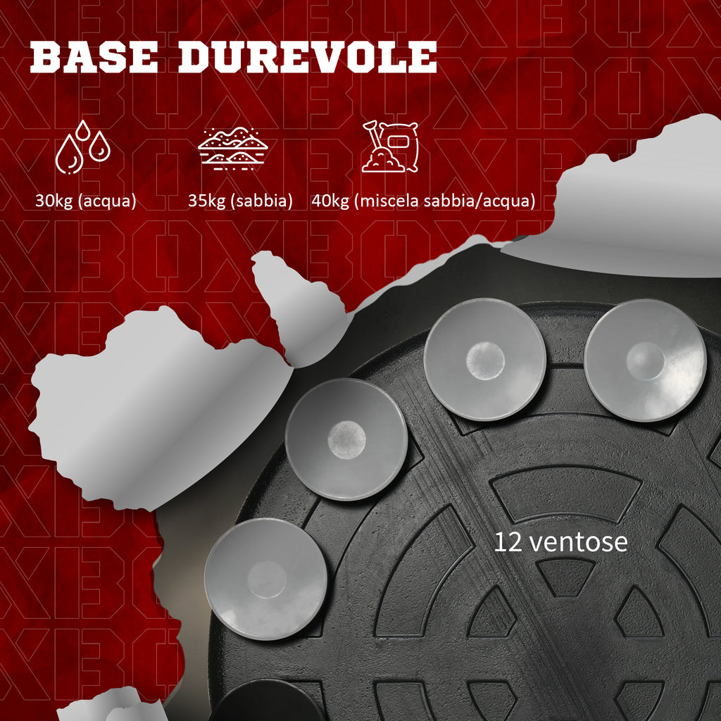 Free Standing Punching Bag with Rotating Bar, Speedball and Punch Pad, Made of Steel, HDPE and PU, 80.5x48x163-205 cm