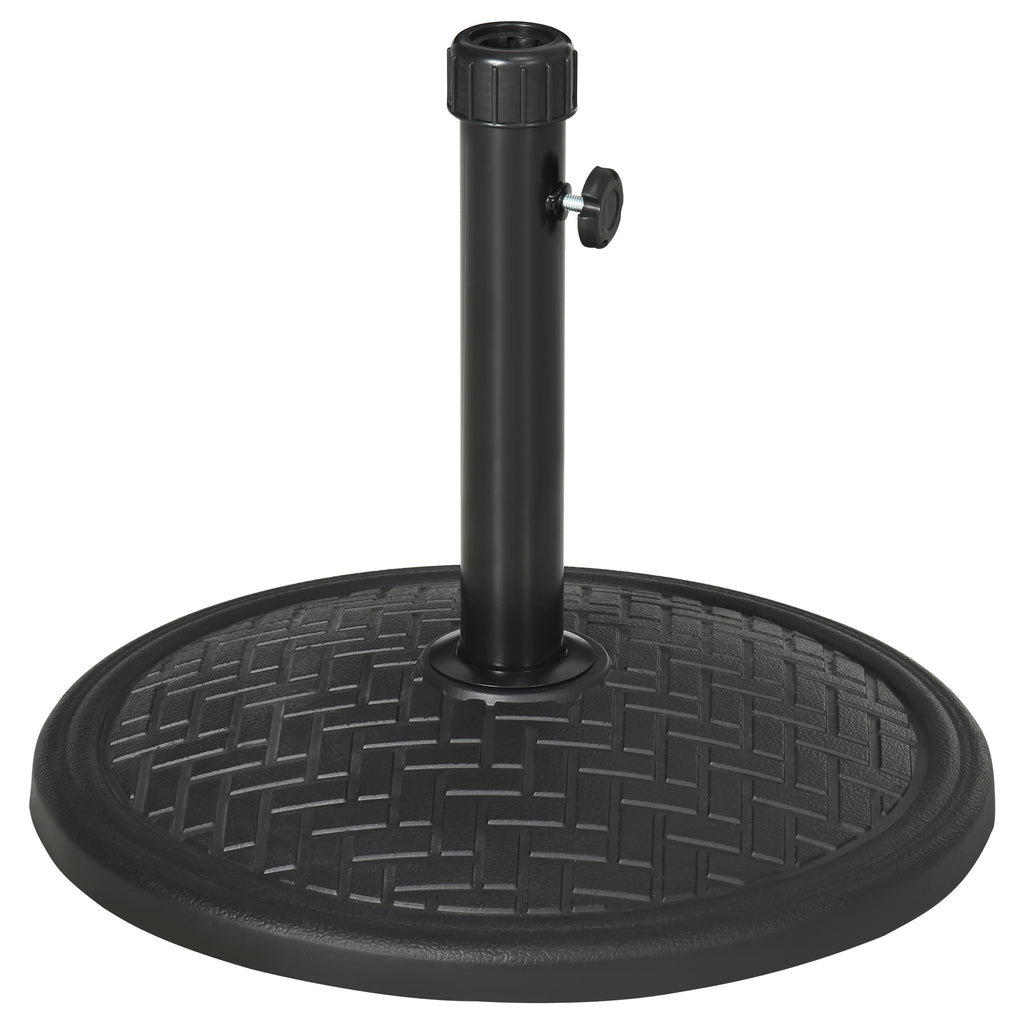 14kg Umbrella Base for Ø32-38 mm Poles, Metal and Concrete, Ø46 cm, Black