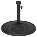 14kg Umbrella Base for Ø32-38 mm Poles, Metal and Concrete, Ø46 cm, Black