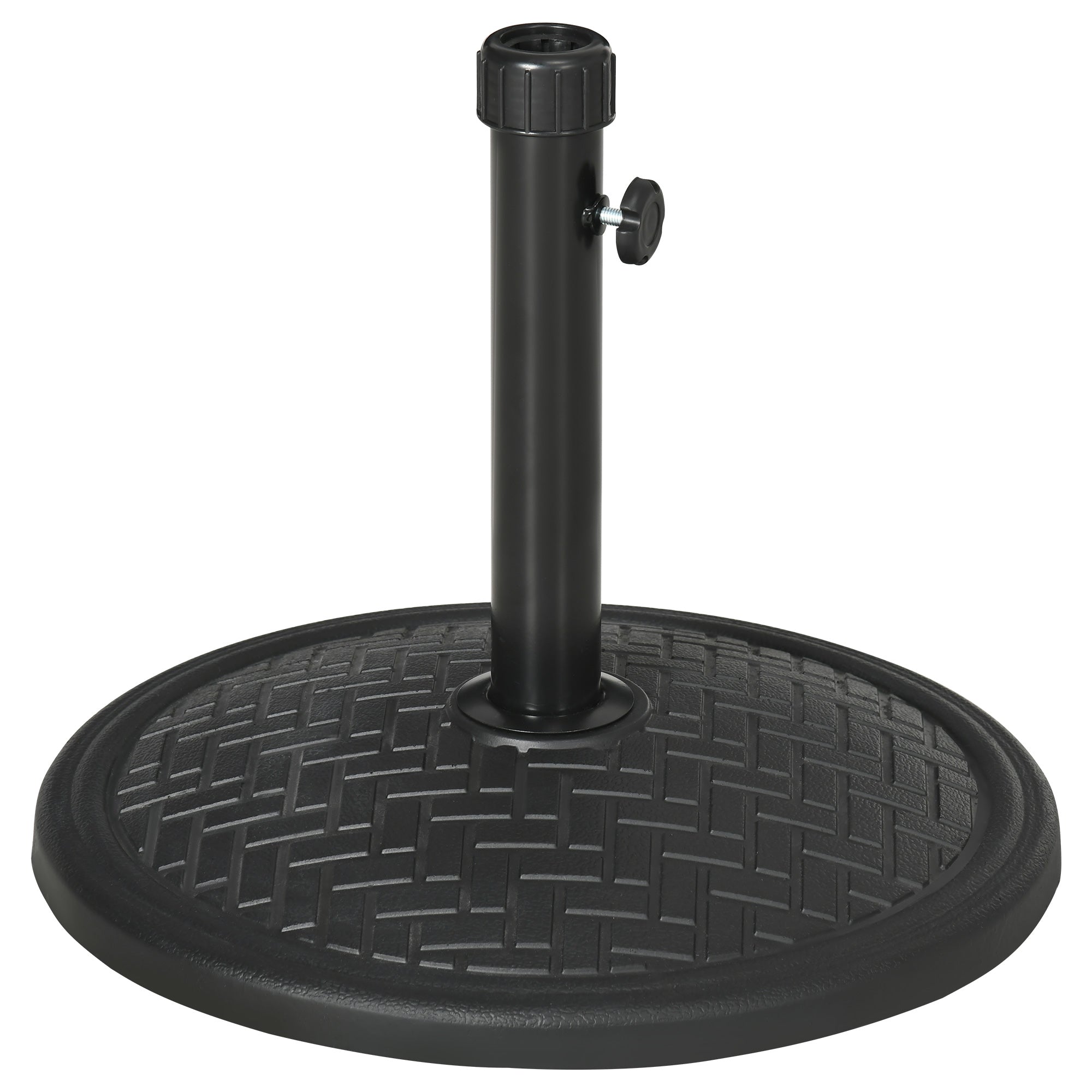 14kg Umbrella Base for Ø32-38 mm Poles, Metal and Concrete, Ø46 cm, Black