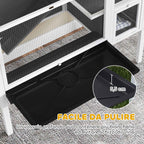 PawHut Raised Indoor Rabbit and Hamster Cage with Removable Tray and Opening Roof, Grey