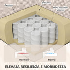 Lift Massage Reclining Chair with 2 Pockets and Remote Control, 93x104x105 cm, Beige