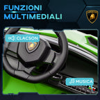 Homcom Electric Machine for Children Lamborghini Veneno 12v with remote control, age 3-6 years, green - Borgè