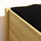 Raised Planter 118L with 2 Drainage Holes and Transparent Walls, Fir Wood, 110x50x80 cm