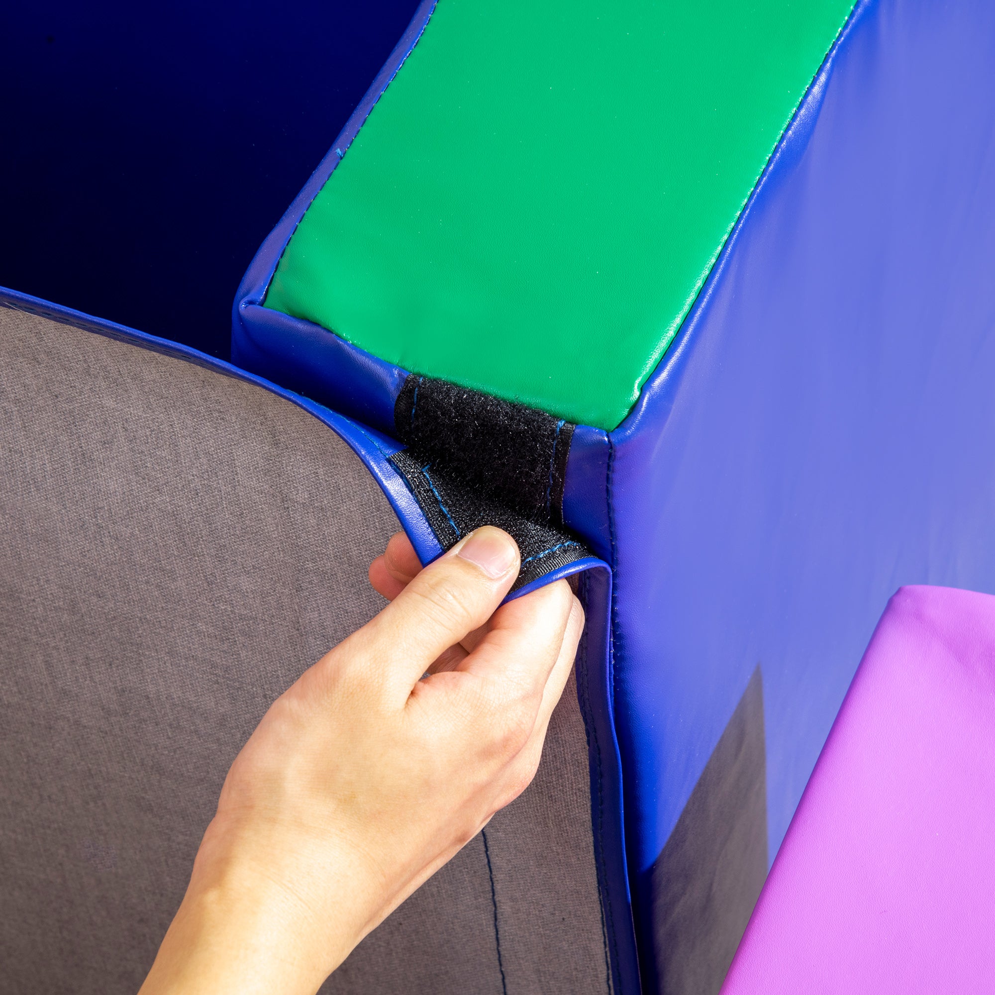 7-Block Multi-Coloured PU and EPE Playset for Babies 12-36 Months, 170x130x40 cm