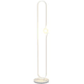 LED Floor Lamp in the Shape of a Musical Note with Adjustable Brightness and Pedal, 28x28x145 cm, White