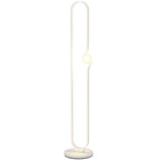 LED Floor Lamp in the Shape of a Musical Note with Adjustable Brightness and Pedal, 28x28x145 cm, White