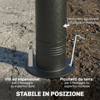 Outsunny Garden Gazebo Outdoor Gazebo Double Roof 3x3 m Dark Grey