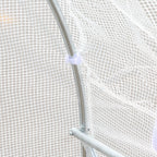Outsunny 4x2x2m Tunnel Greenhouse with Steel Frame and White Polyethylene Cover