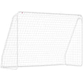 HOMCOM Football Goal for Garden and Park with 6 U-Shaped Pegs, in PE and Epoxy Metal, 301x120x200 cm, White