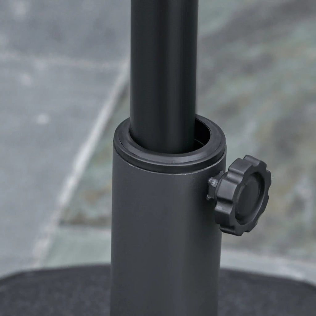 Round Umbrella Base Ø55cm Plastic 30kg for Ø38-48mm Poles, Black - Borge' Group Limited