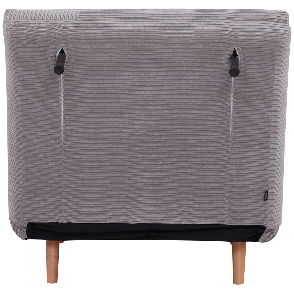 2-in-1 Reclining Sofa Bed with Extra-Large Seat, Velvet Effect, Grey