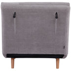 2-in-1 Reclining Sofa Bed with Extra-Large Seat, Velvet Effect, Grey