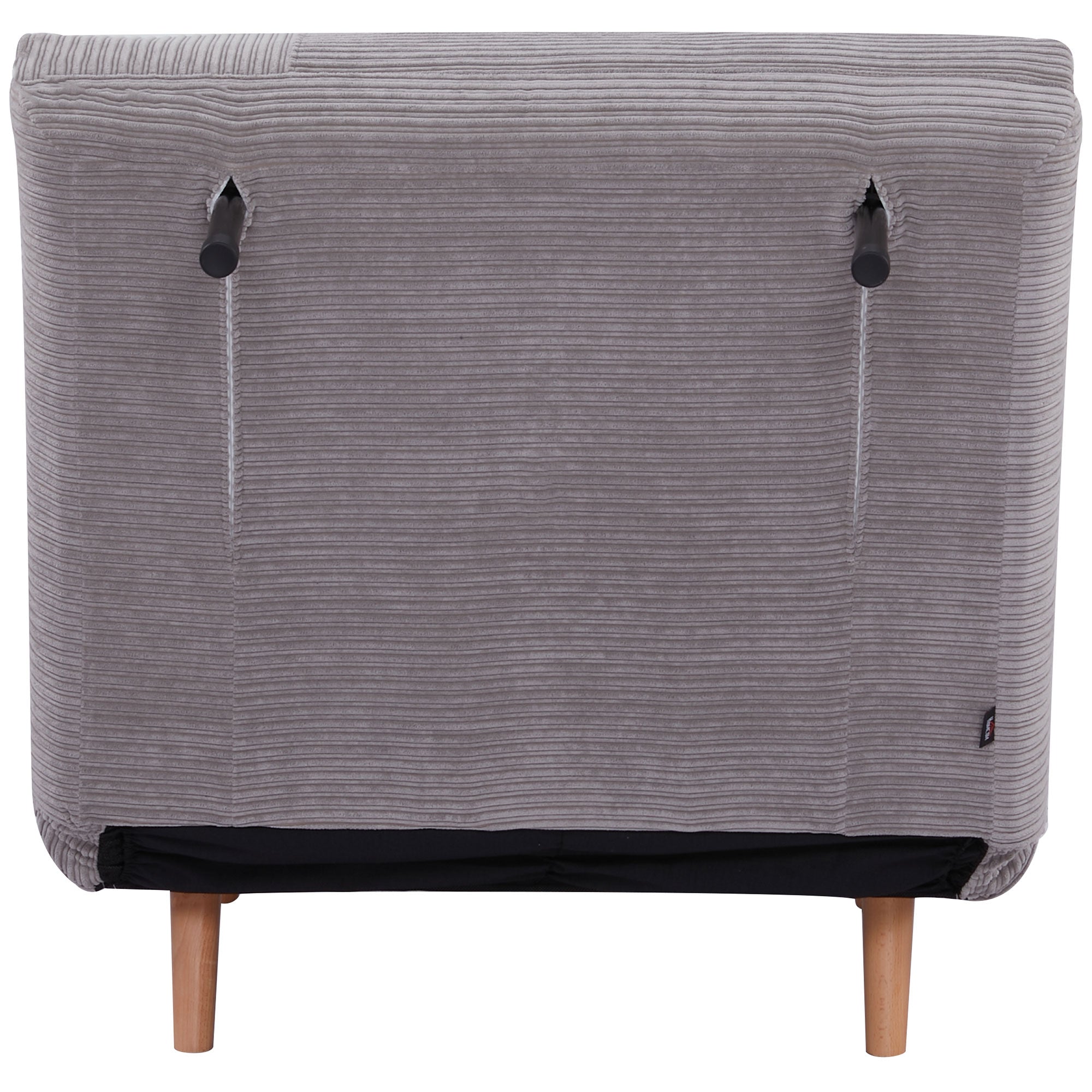 2-in-1 Reclining Sofa Bed with Extra-Large Seat, Velvet Effect, Grey
