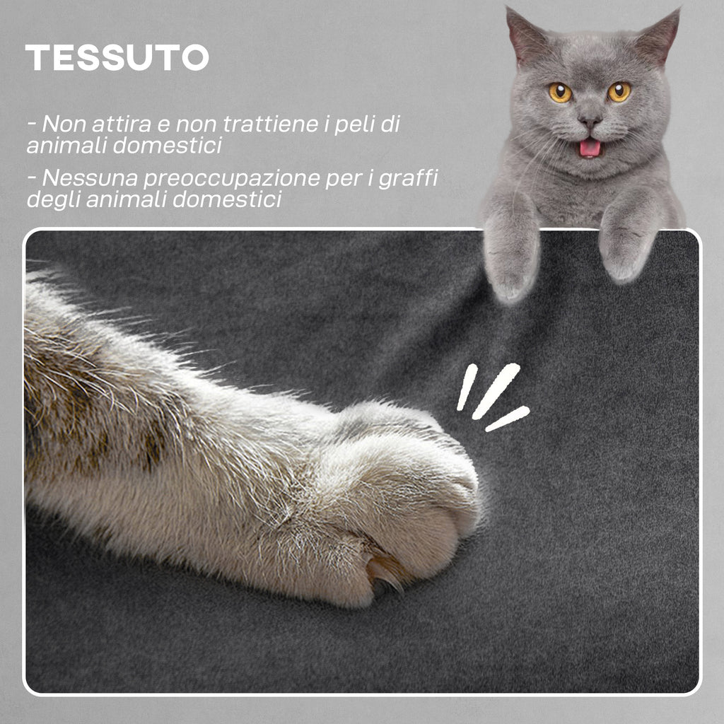 Electric Recliner Chair with Remote Control and Footrest, in Velvet Effect Fabric, 80x83x104 cm, Black