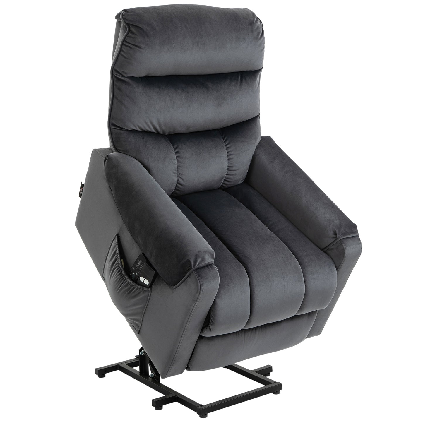 Homcom Relaxable Armchair At 135 °, Massate and lifting with remote control, 79x97x103cm, gray