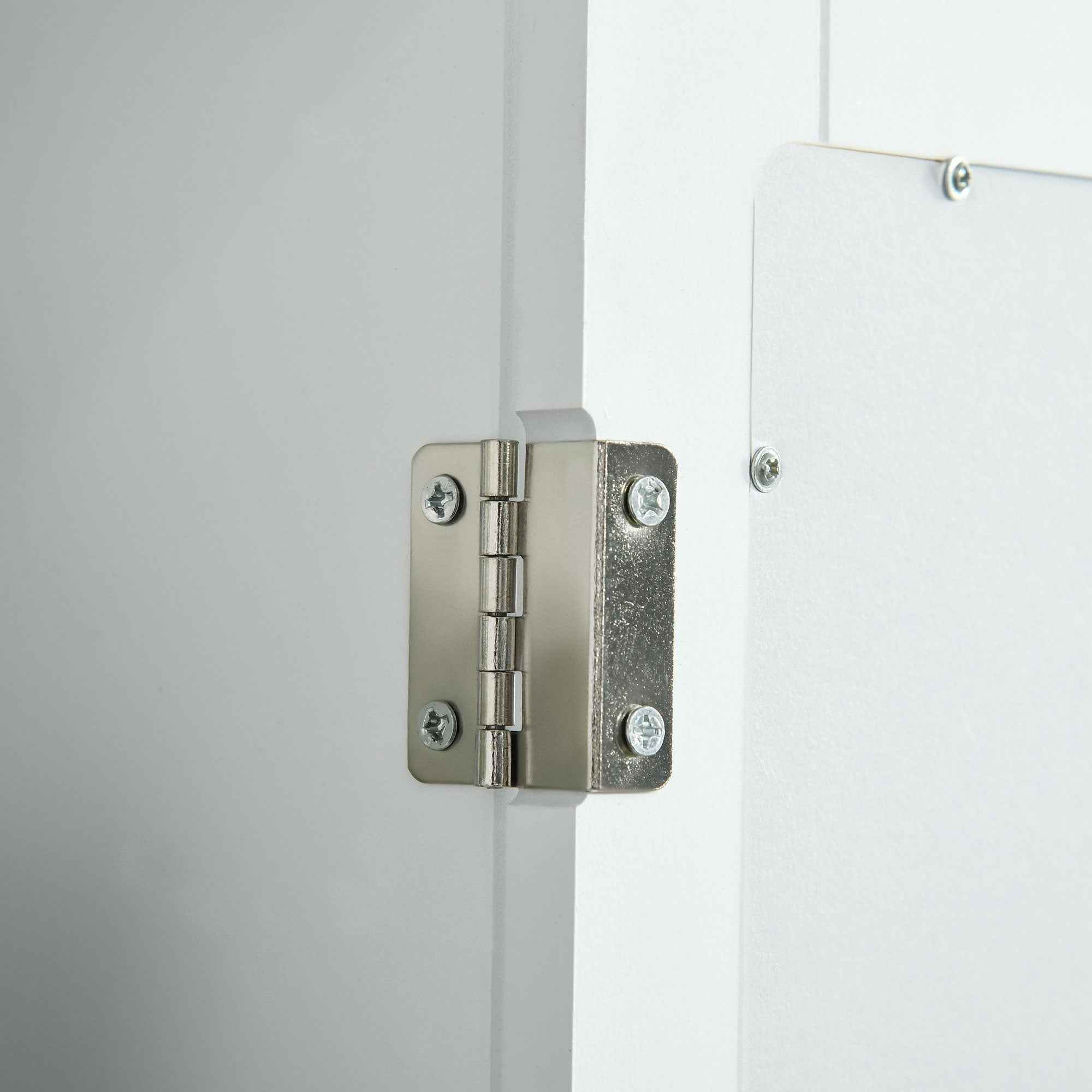 kleankin Bathroom Mirror Cabinet with Magnetic Door, Bathroom Cabinet with Mirror, Adjustable Shelf, White