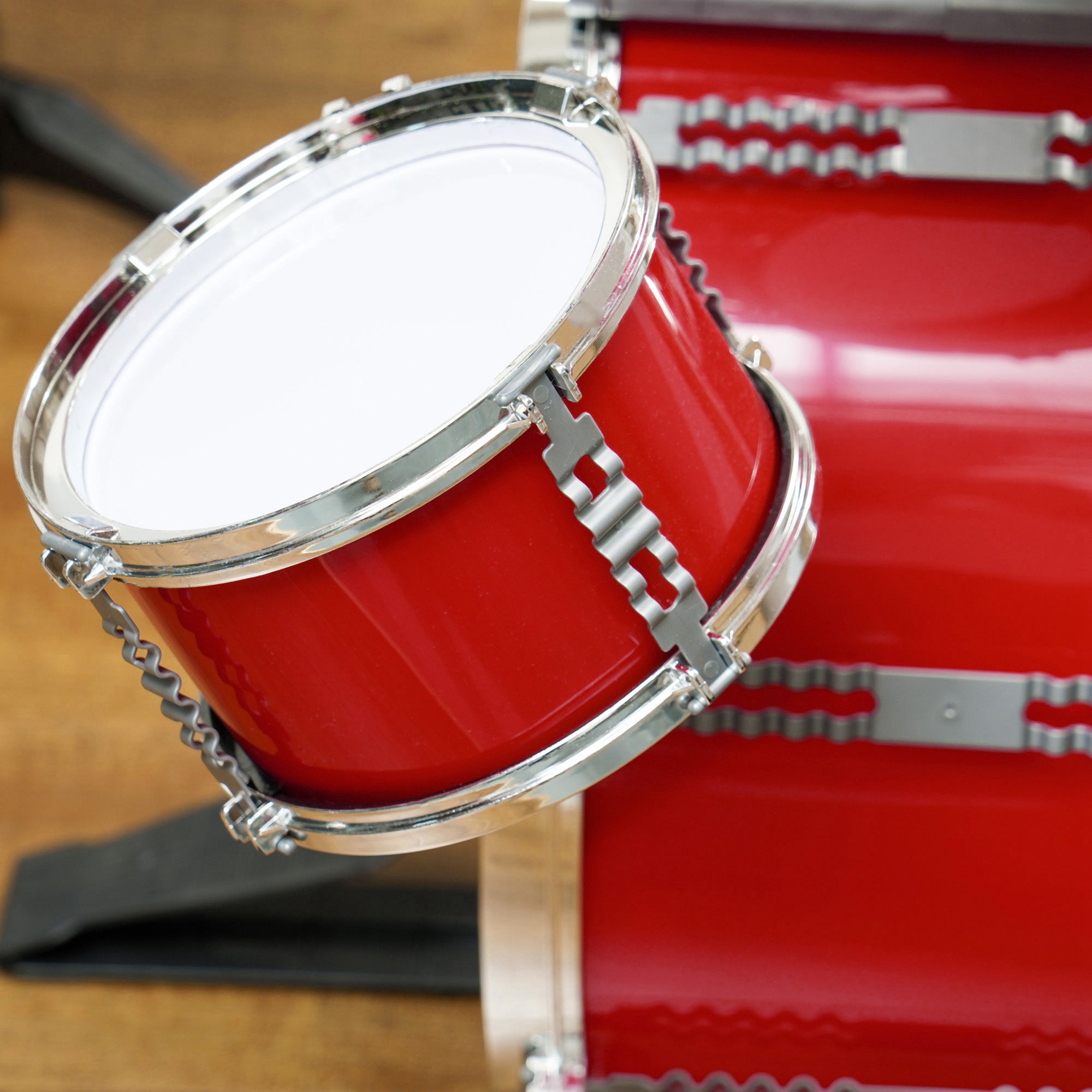 5-Piece Kids Drum Set with Bass Drum with Pedal, Drumsticks, Cymbal and Stool, Ages 3-6 Years, Red