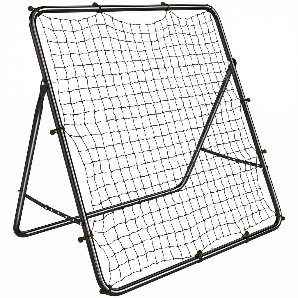 SPORTNOW Soccer Rebounder with 5 Adjustable Angles, Multi-Sport Training Net, Black