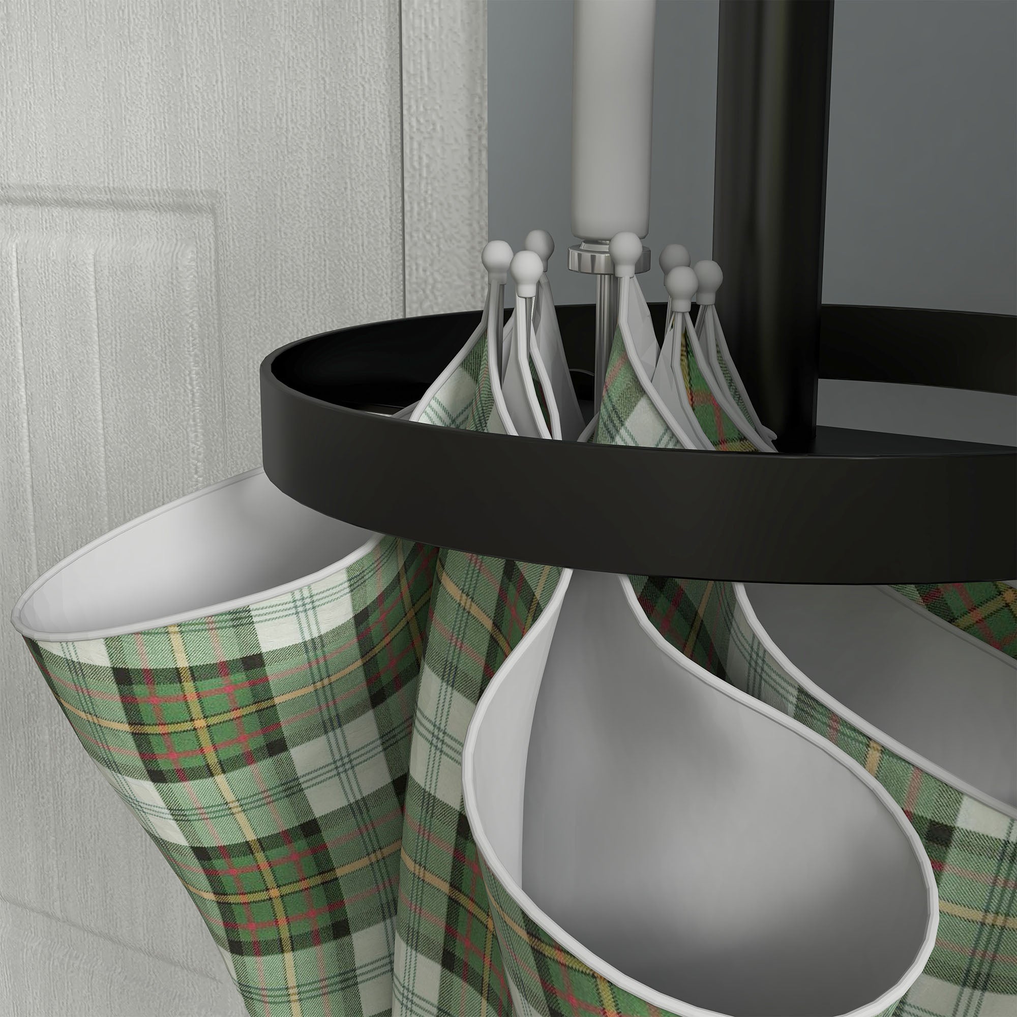 HOMCOM Floor Coat Hanger with Umbrella Holder and 8 Metal Disc Hooks Ø34 x 177cm, Black - Borgè