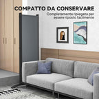 Outsunny 4-Panel Folding Indoor and Outdoor Room Divider, 221 x 50 x 172 cm, Dark Grey