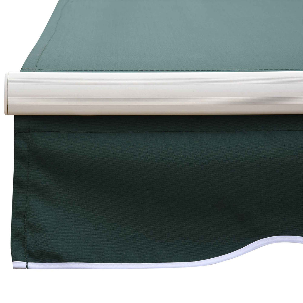 Outsunny 2.5x2m Manual Roller Arm Awning in Aluminum and Polyester, Green
