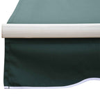 Outsunny 2.5x2m Manual Roller Arm Awning in Aluminum and Polyester, Green