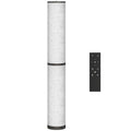 HOMCOM Floor Lamp with Remote Control and 3000-6000K Temperature Adjustment, Fabric Lampshade, Ø20x135 cm, Beige