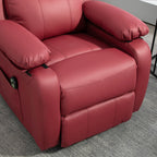 Lift Recliner Chair with Footrest and Remote Control, PU Leather, 76x90x105 cm, Red