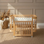 NIKA Convertible Cot – Natural Wood - Grows with Your Child from Birth to 5 Years