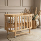 NIKA Convertible Cot – Natural Wood - Grows with Your Child from Birth to 5 Years