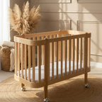 NIKA Convertible Cot – Natural Wood - Grows with Your Child from Birth to 5 Years