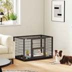 PawHut Sturdy Dog Cage, 94x60x64 cm, with Removable Tray.