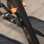 Elliptical Exercise Bike with 4 Resistance Levels, LCD Monitor and 2 Wheels, in Steel and ABS, 90x62x150 cm, Black