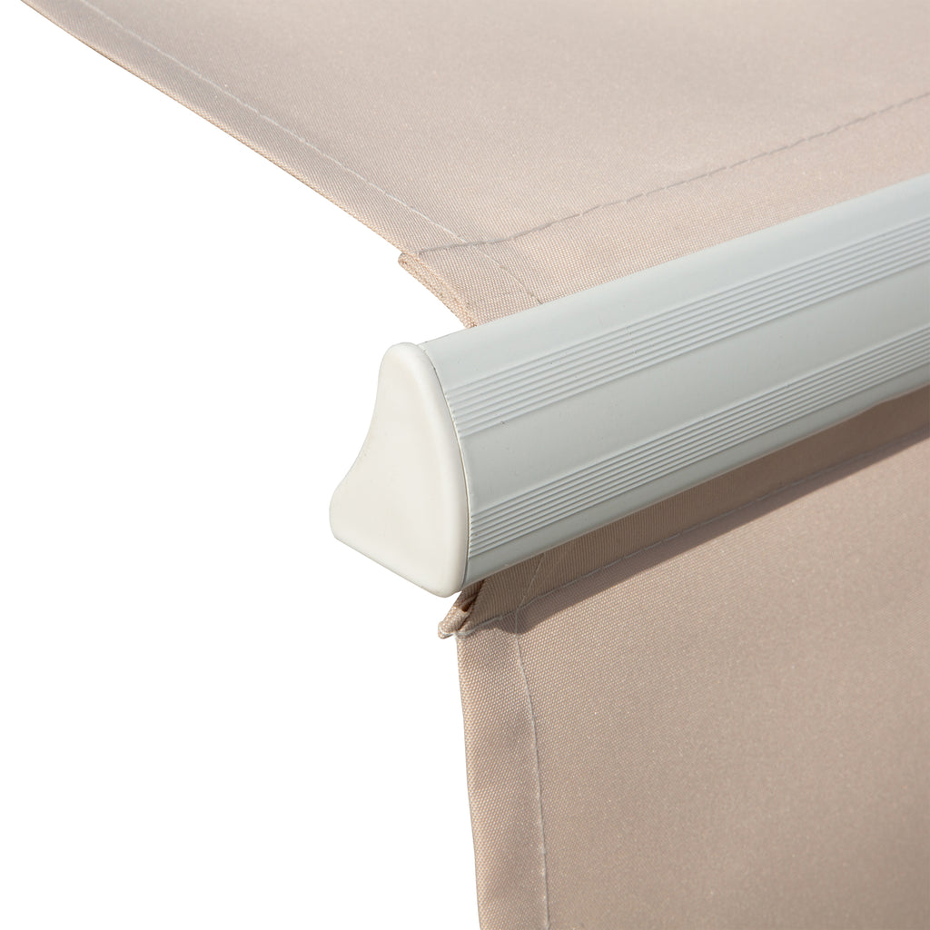 Outdoor Awning with Roller Arms and Crank Opening, 295x200 cm, Beige - Borgè