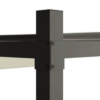 Gazebo Pergola 3x3 m with Retractable Canopy, 8 Screws and 8 Stakes, in 180g Polyester and Metal, Cream White