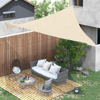 Outsunny 4 x 6m Rectangular Sun Shade Sail, 185g HDPE UV Protection Awning, Cream