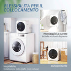 Mini Portable Dryer 4 kg, LED Display, 800W, Front Loading, Up to 60°, Stackable/Wall/Freestanding, Timer, for Home, White