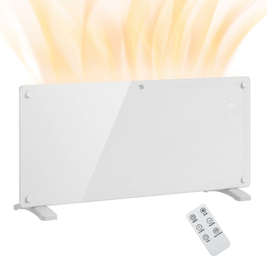 Convection Heater 2000W with Adjustable Temperature with Remote Control and Timer, 87x21.5x44.5 cm, White